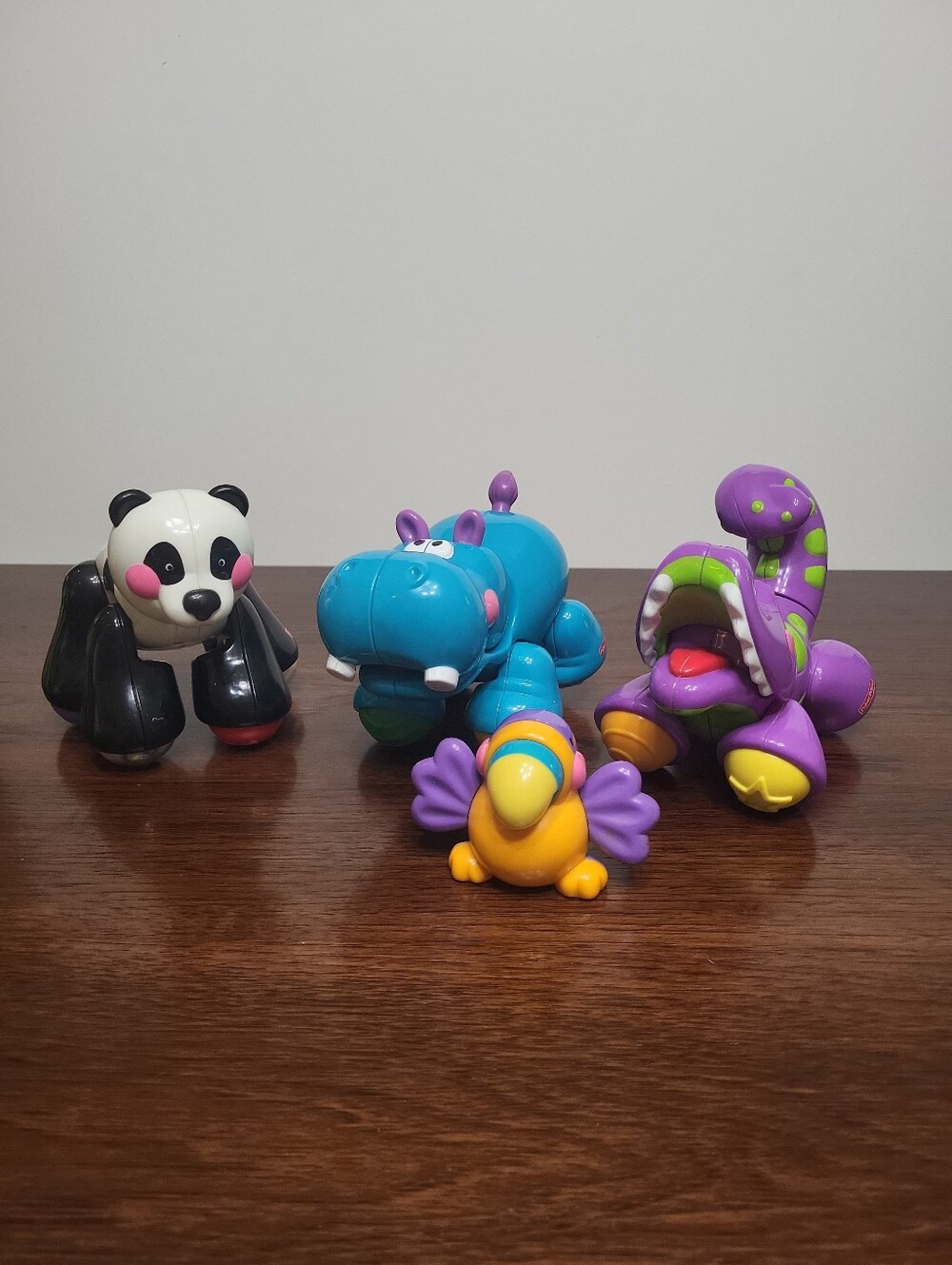Fisher Price Amazing Animals Zoo Hippo Panda Alligator Bird Clicker Toys 2006
